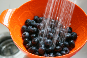 Frozen Yogurt Covered Blueberries - step 1