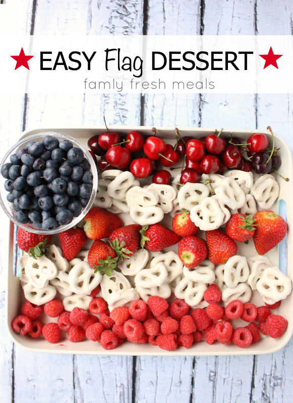 Easy Flag Fruit Dessert - Family Fresh Meals