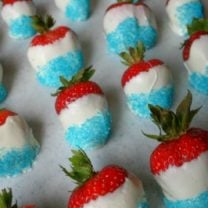 Red White & Blue Chocolate Covered Strawberries