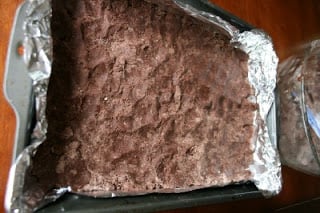 chocolate better pressed into the bottom of a baking dish