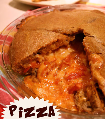picture of the pizza pie with a slice cut out