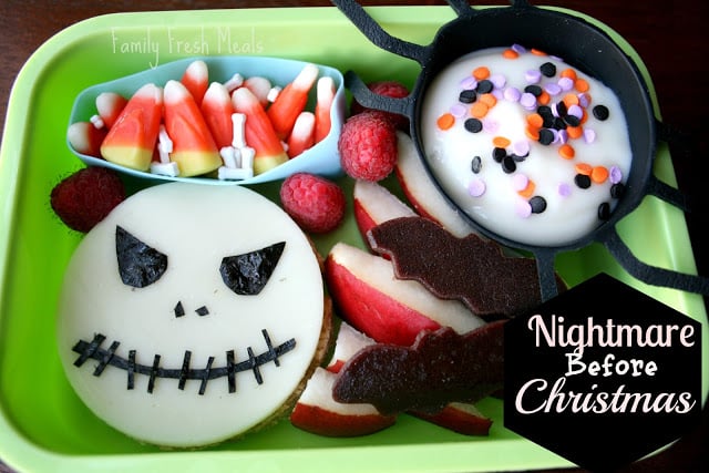 Top down picture of Bento Love: Nightmare Before Christmas Lunchbox