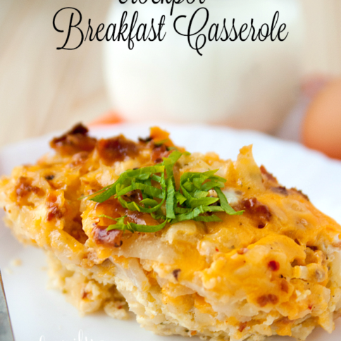 Crockpot Breakfast Casserole - FamilyFreshMeals.com -