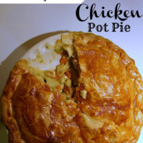 Homemade Chicken Pot Pie (make one freeze one, with vegetarian version)