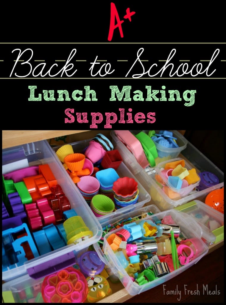 drawer full of lunch making supplies