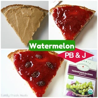 showing the steps to make Watermelon Meal Lunchbox