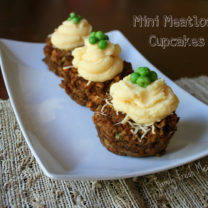 Mini Meatloaf Cupcakes (with vegetarian option)