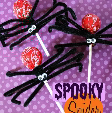 Suckers made to look like spiders