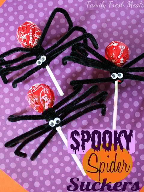 Suckers made to look like spiders