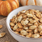 Ranch Roasted Pumpkin Seeds in a bowl