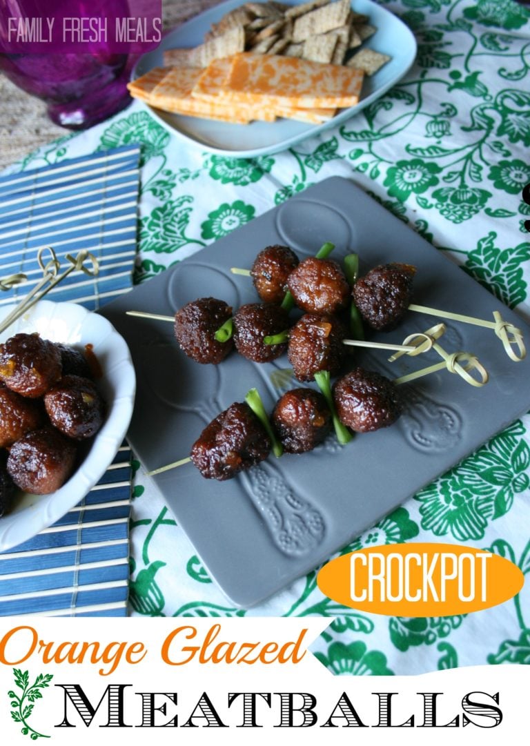 Crockpot Orange Glazed Meatballs