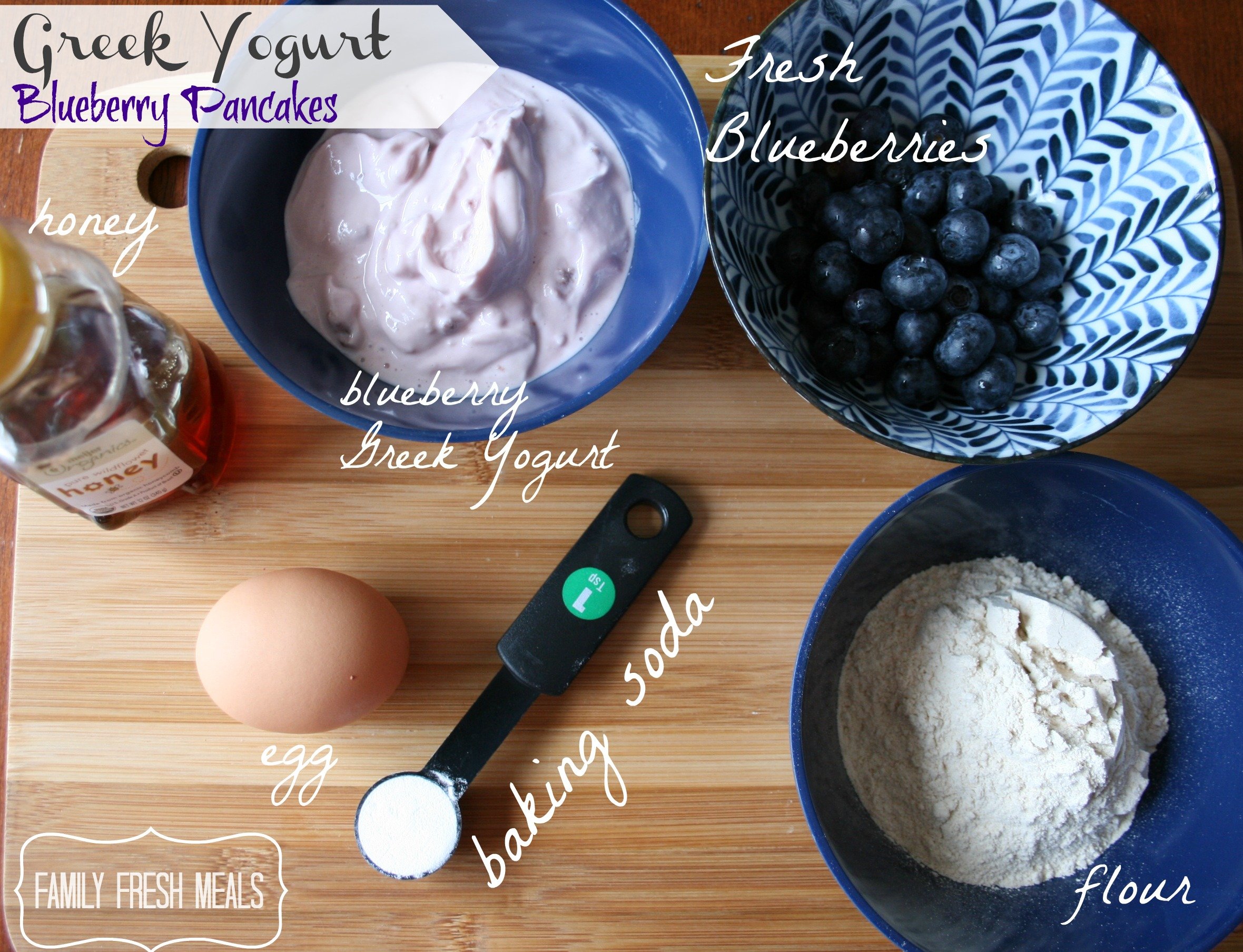 Ingredients for Greek Yogurt Pancakes