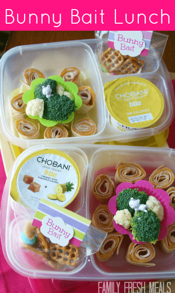 bunny bait recipe packed in 2 lunch boxes