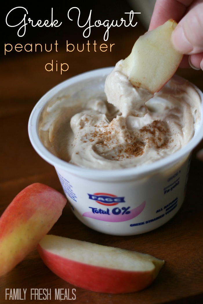Greek Yogurt Peanut Butter Dip via @familyfresh