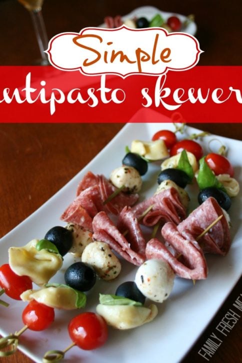 Simple Antipasto Skewers - FamilyFreshMeals.com