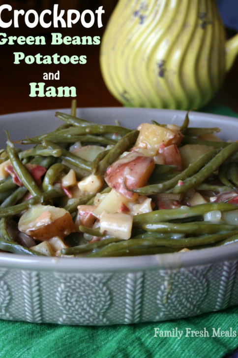 Crockpot Green Beans Potatoes and Ham