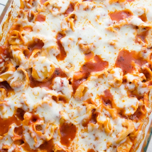 Easy Cheesy Tortellini Bake Recipe - Family Fresh Meals