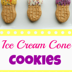 Ice Cream Cone Cookies on a white plate