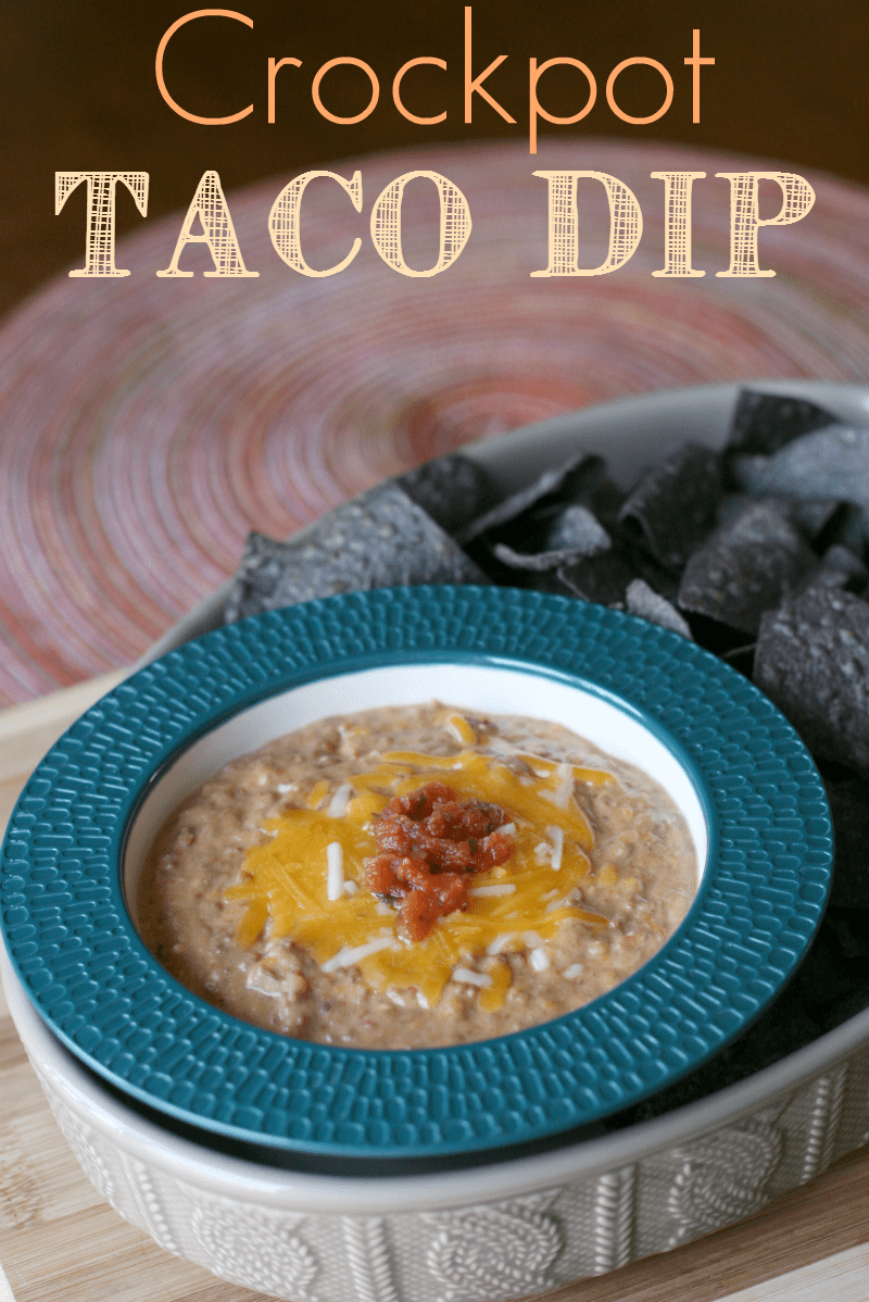 Crockpot Taco Bean Dip via @familyfresh