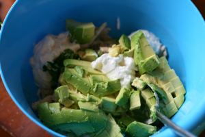 Healthy Avocado Chicken Salad - Mix all ingreidents