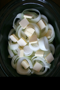 Crockpot Caramelized Onions - Step 2 vertical