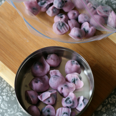 Frozen Yogurt Covered Blueberries -Summer snack! via Family Fresh Meals