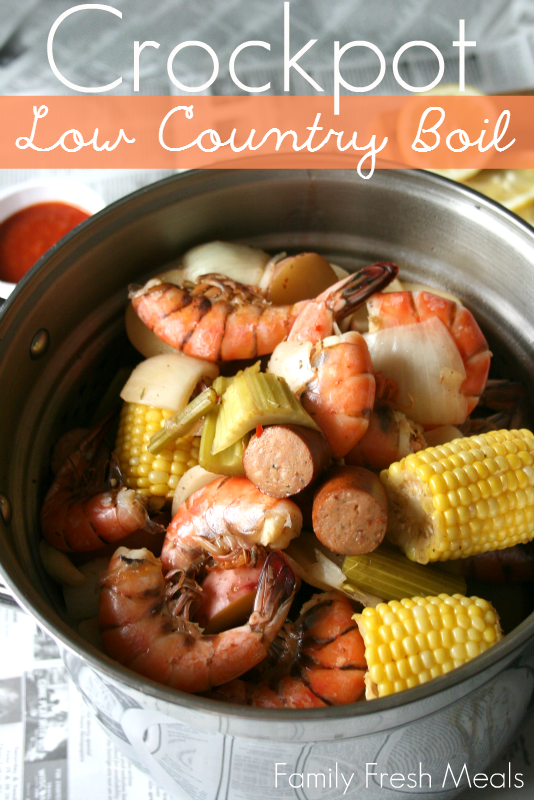 Crockpot Low Country Boil Recipe - Easy recipe from Family Fresh Meals 