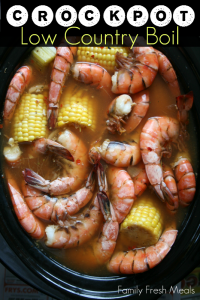 Crockpot Low Country Boil aka Frogmore Stew cooked in the slow cooker