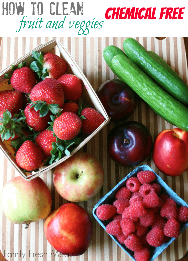 Here is an EASY trick, How to Clean Fruits and Vegetables chemical free. via @familyfresh
