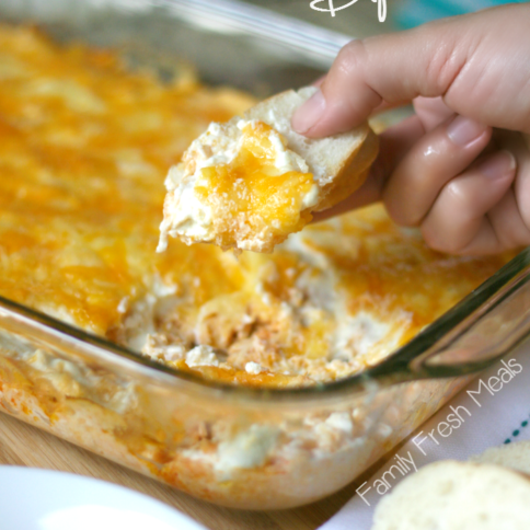 Cheesy Hot Wing Dip - FamilyFreshMeals.com