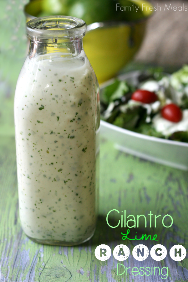 Cilantro Lime Ranch Dressing in a glass jar