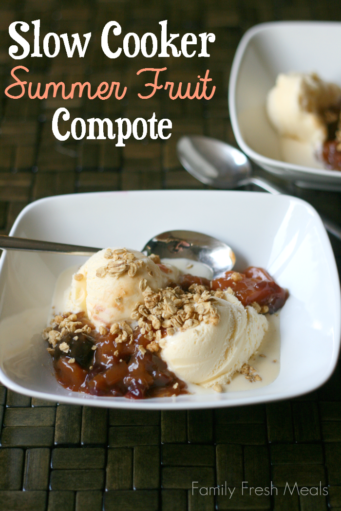 Slow Cooker Summer Fruit Compote