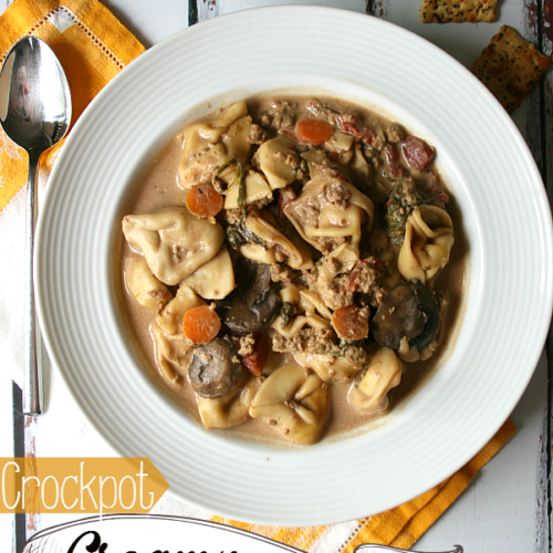 Creamy Crockpot Tortellini Soup - Family Fresh Meals