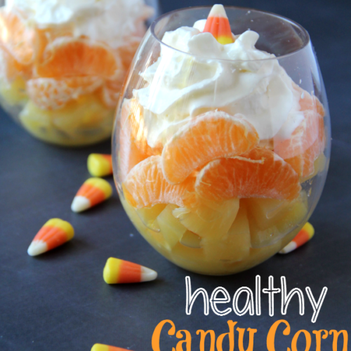 Healthy Halloween Snack Candy Corn Fruit Cocktail - Family Fresh Meals