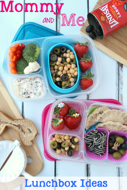 top down view of two packed lunchboxes