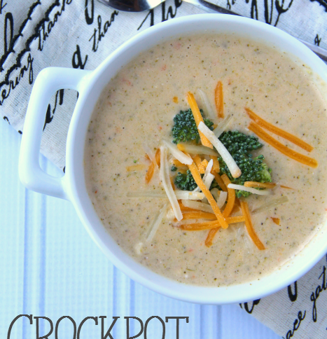 Crockpot Broccoli Cheddar Soup -- Family Fresh Meals