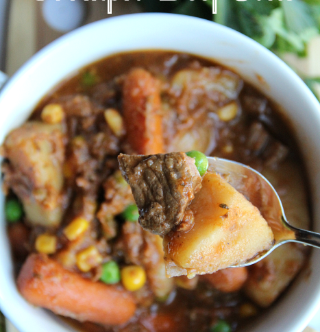 The Best Crockpot Beef Stew -- FamilyFreshMeals