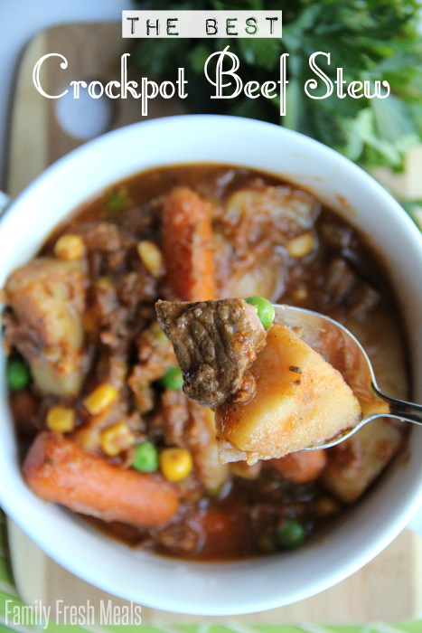 Beef stew served in a white bowl