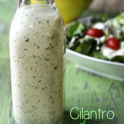 Cilantro Lime Ranch Dressing is a glass jar