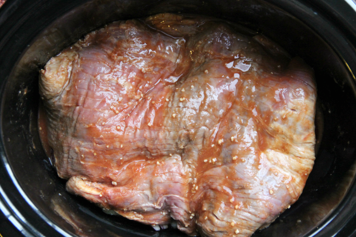 flank steak inside slow cooker