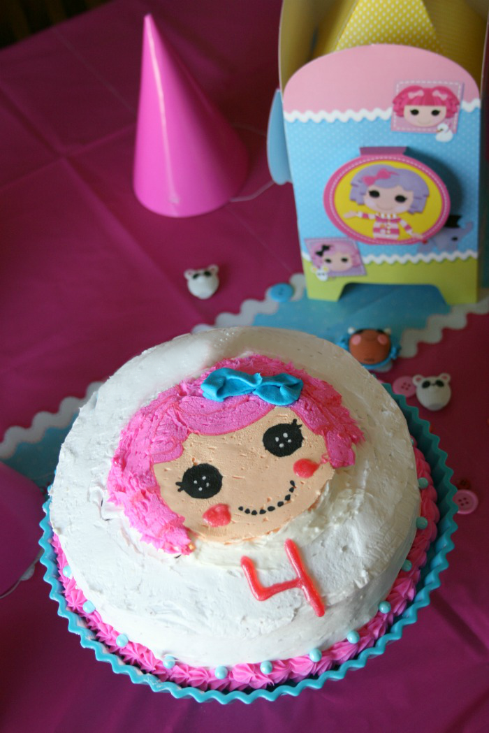 Frosting transfer lalaloopsy birthday cake