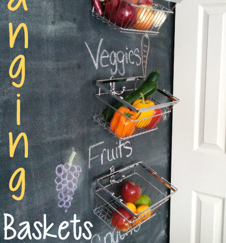 Hanging Baskets for MORE Kitchen Storage -- Family Fresh Meals