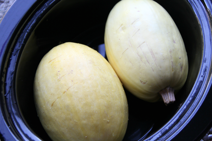 2 Spaghetti Squash in a slow cooker