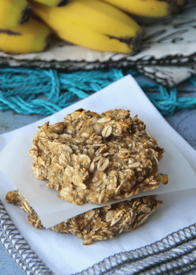 two Healthy Breakfast Cookies stacked up