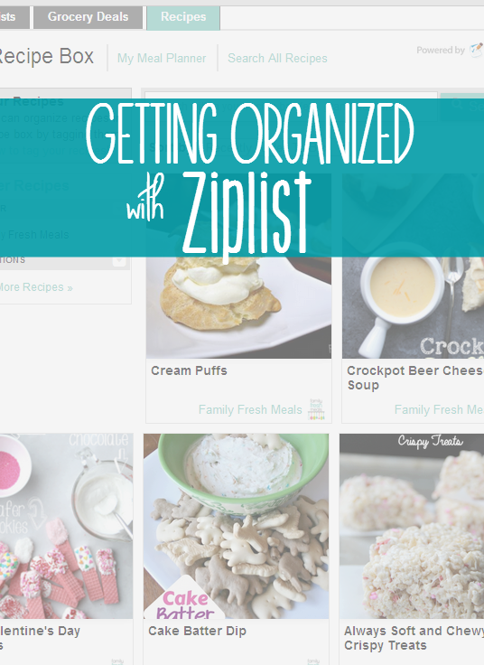 recipe organization with ziplist