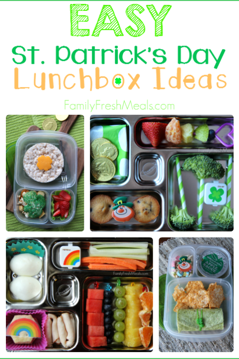 Fun St. Patrick Day School Lunch Ideas ---- FamilyFreshMeals.com