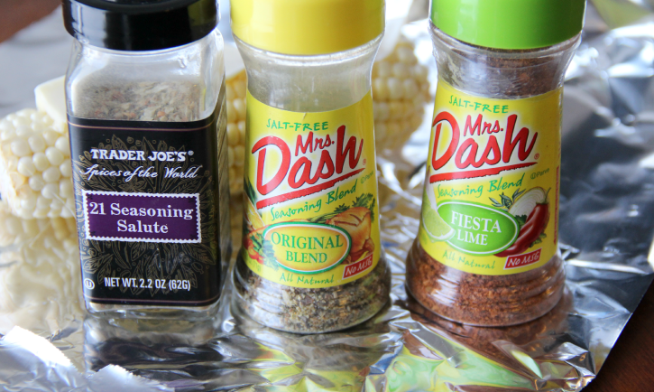 3 different seasoning bottles