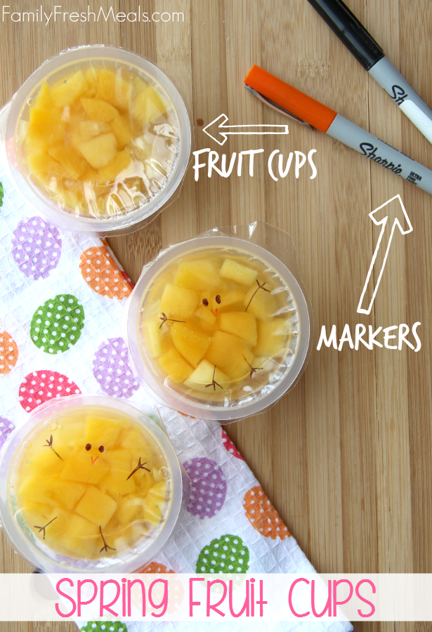 Fun Spring Fruit Cup Snack Idea