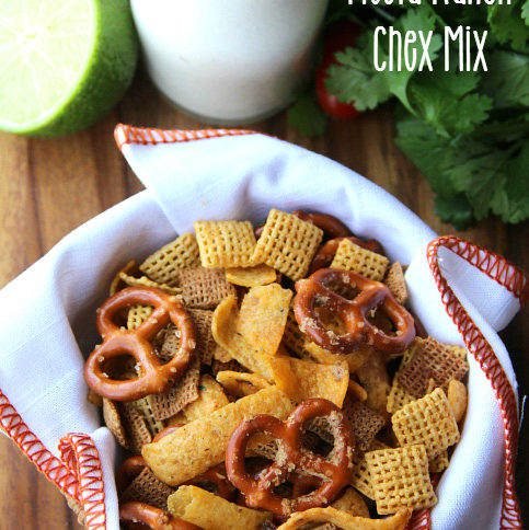 Crockpot Fiesta Ranch Chex Mix - FamilyFreshMeals.com