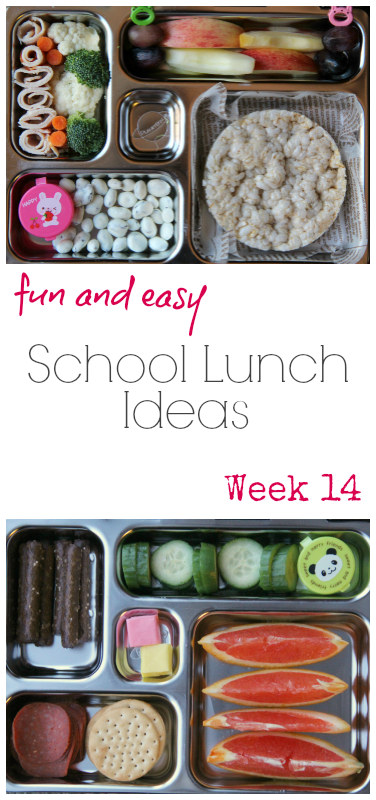 Collage image os 2 different lunchbox ideas